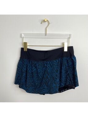 Lululemon Final Lap Skirt Skort Pulse Capri Black/Black Size 6 Tennis Pickleball